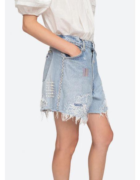SHORT MARION DENIM BLUE
