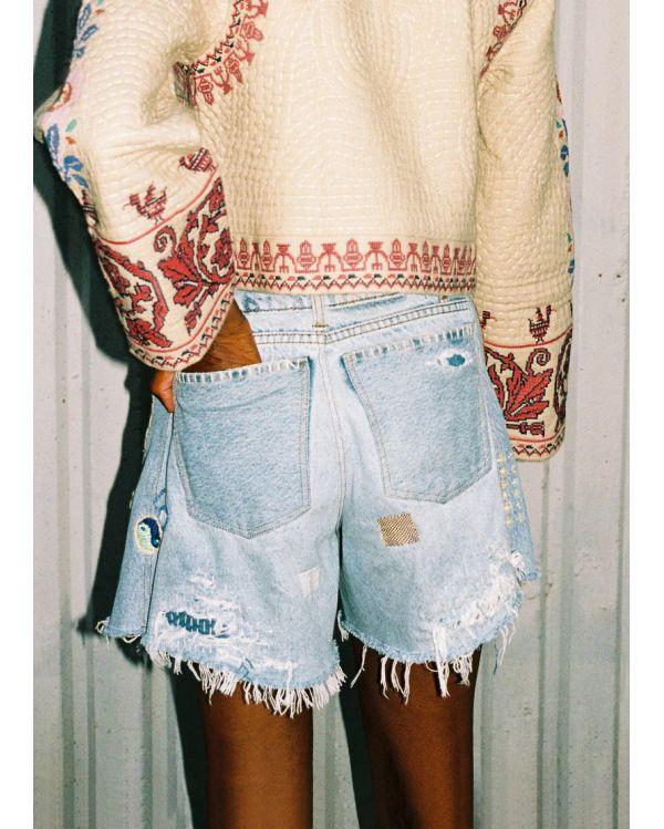 SHORT MARION DENIM BLUE