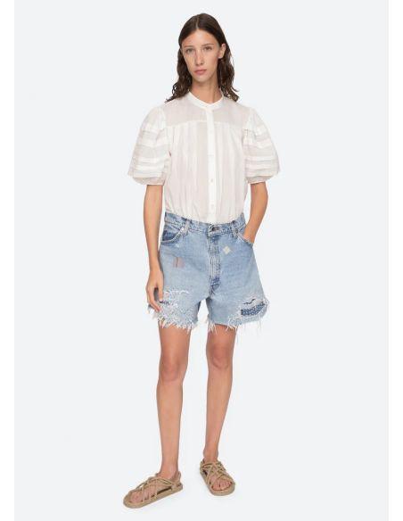 SHORT MARION DENIM BLUE