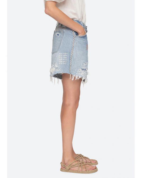SHORT MARION DENIM BLUE