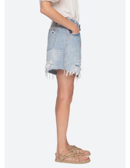 SHORT MARION DENIM BLUE
