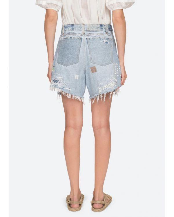 SHORT MARION DENIM BLUE