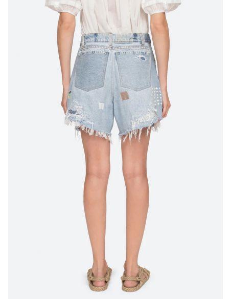 SHORT MARION DENIM BLUE