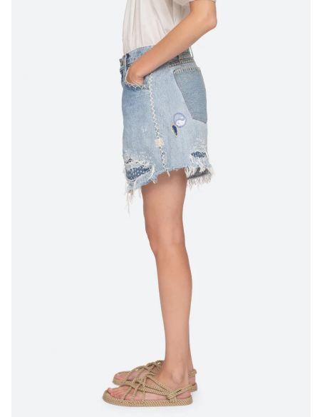 SHORT MARION DENIM BLUE