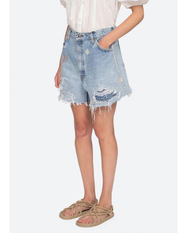 SHORT MARION DENIM BLUE