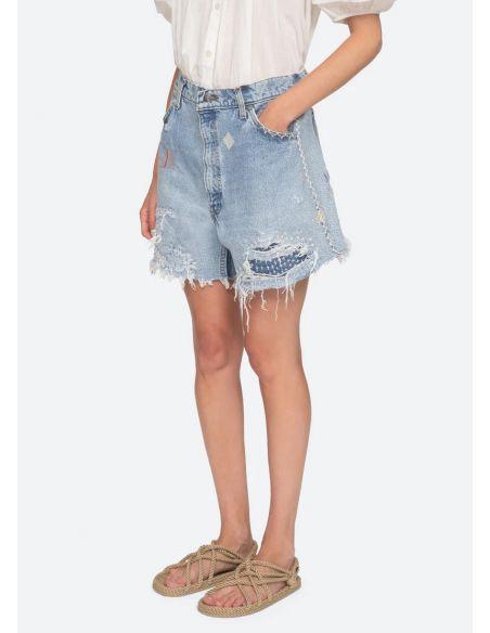 SHORT MARION DENIM BLUE