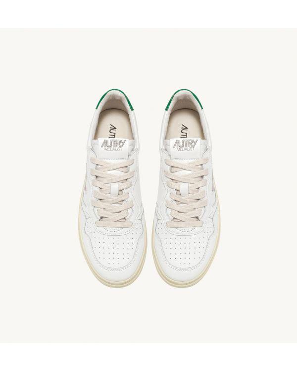 SNEAKERS MEDALIST LOW MAN CUIR BLANC ET VERT 2