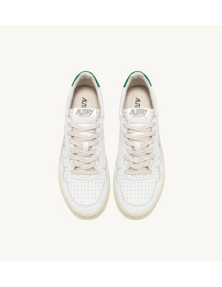 SNEAKERS MEDALIST LOW MAN CUIR BLANC ET VERT