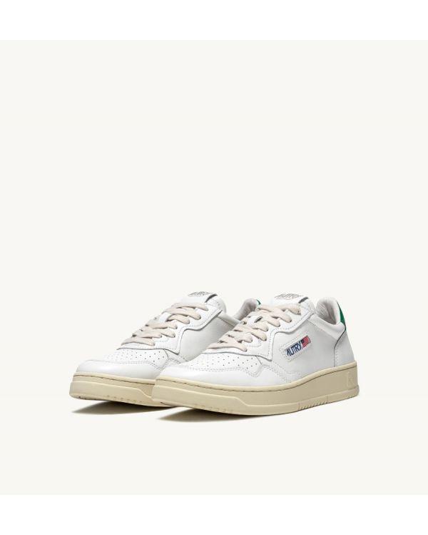 SNEAKERS MEDALIST LOW MAN CUIR BLANC ET VERT