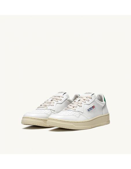 SNEAKERS MEDALIST LOW MAN CUIR BLANC ET VERT