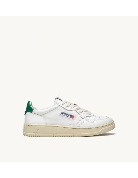 SNEAKERS MEDALIST LOW MAN CUIR BLANC ET VERT