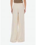 PANTALON PALAZZO VISCOSE ET LIN STRETCH SABLE