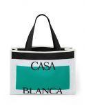 SAC KNIT SHOPPER WHITE & GREEN