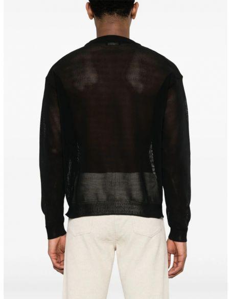 PULL BOXY EFFET SEMI-TRANSPARENT BLACK