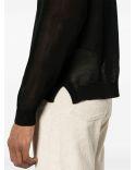PULL BOXY EFFET SEMI-TRANSPARENT BLACK