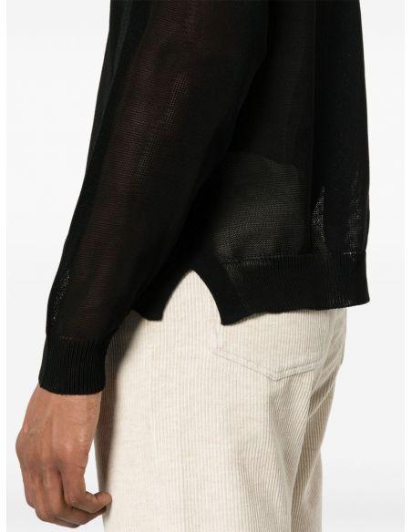 PULL BOXY EFFET SEMI-TRANSPARENT BLACK