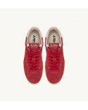 SNEAKERS FLAT LOW WOMEN SUEDE ROUGE ET POWDER PINK