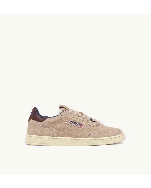 SNEAKERS FLAT LOW MAN SUEDE ECRU - FUDGESICKLE