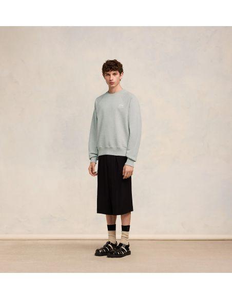 SWEATSHIRT AMI ALEXANDRE MATTIUSSI GRIS CENDRE CHINE