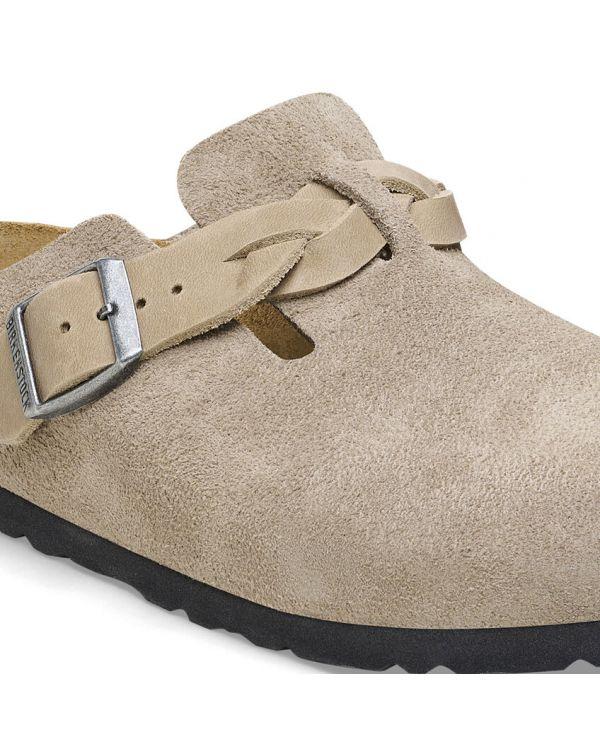 MULES BOSTON BRAIDED TAUPE