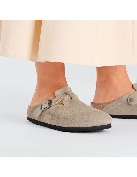 MULES BOSTON BRAIDED TAUPE