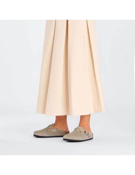 MULES BOSTON BRAIDED TAUPE