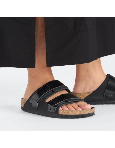 SANDALES UJI CUIR NUBUCK BLACK