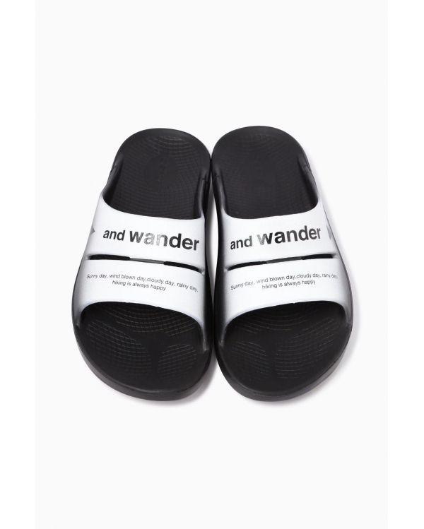 SANDALES RECOVERY OOFOS AHH X AND WANDER BLACK 2