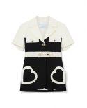 VESTE AMIRALLIE HEART BLACK WHITE