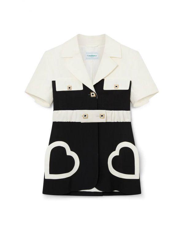 VESTE AMIRALLIE HEART BLACK WHITE