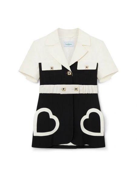 VESTE AMIRALLIE HEART BLACK WHITE