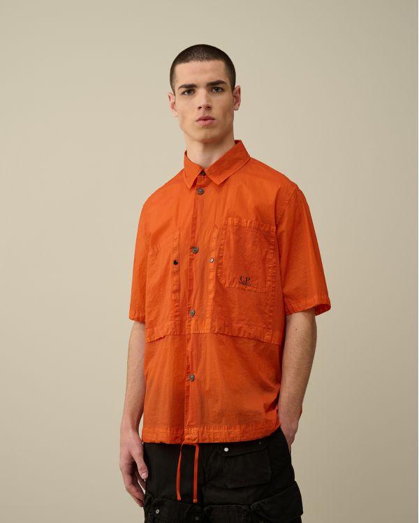 CHEMISE MANCHES COURTES GOLD FLAME ORANGE