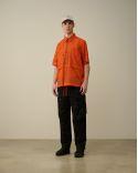 CHEMISE MANCHES COURTES GOLD FLAME ORANGE