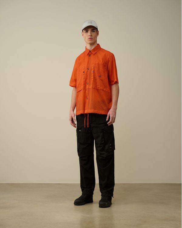 CHEMISE MANCHES COURTES GOLD FLAME ORANGE 2