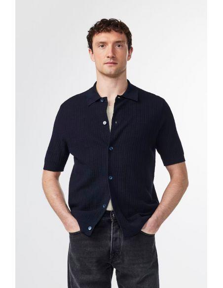 POLO A BOUTONS NOLAN 6577 NAVY BLUE