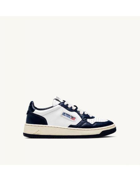 SNEAKERS MEDALIST LOW MAN LEATHER WHITE BLUE