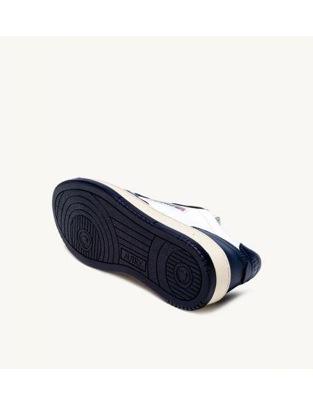SNEAKERS MEDALIST LOW MAN LEATHER WHITE BLUE