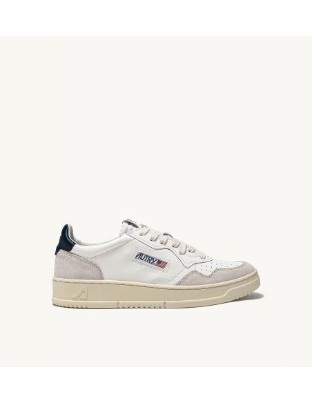 SNEAKERS MEDALIST LOW WOMEN LEATHER AND SUEDE WHITE BLUE