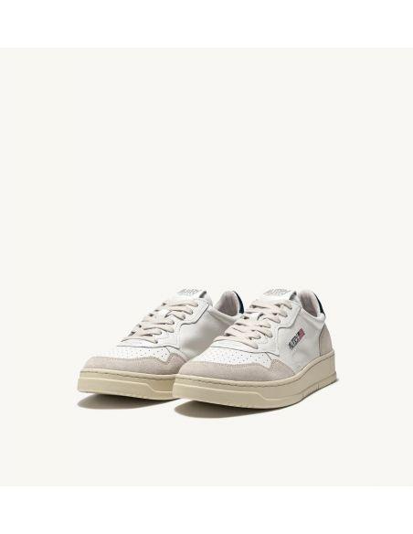SNEAKERS MEDALIST LOW WOMEN LEATHER AND SUEDE WHITE BLUE