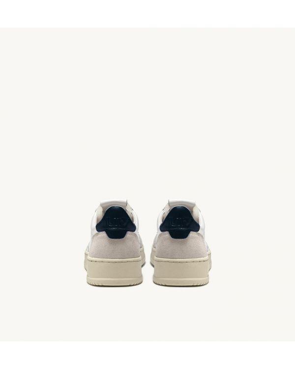 SNEAKERS MEDALIST LOW WOMEN LEATHER AND SUEDE WHITE BLUE