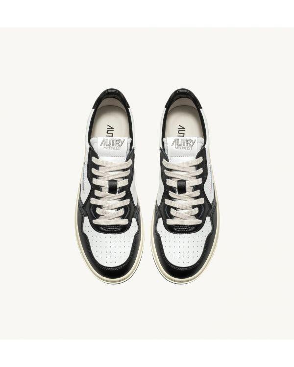 SNEAKERS MEDALIST LOW WOMEN LEATHER WHITE BLACK