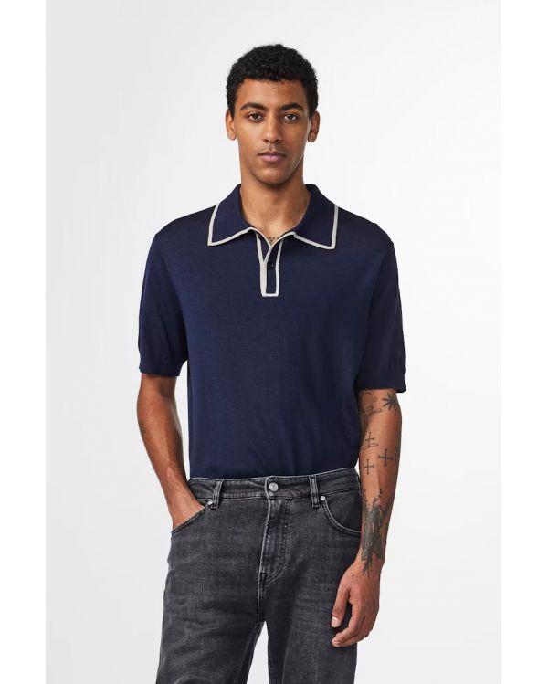 POLO A BOUTONS FOLKE 6584 DEEP BLUE