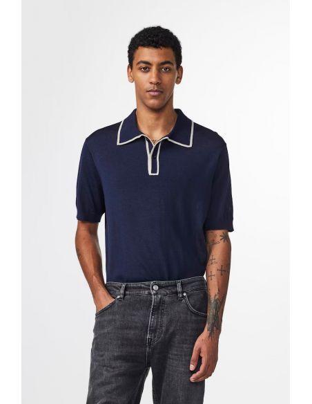 POLO A BOUTONS FOLKE 6584 DEEP BLUE