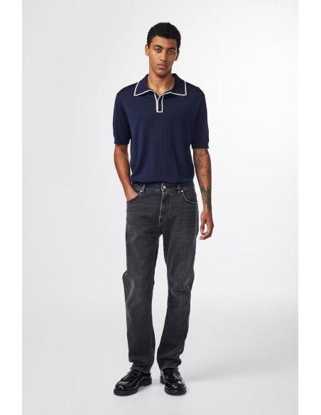 POLO A BOUTONS FOLKE 6584 DEEP BLUE