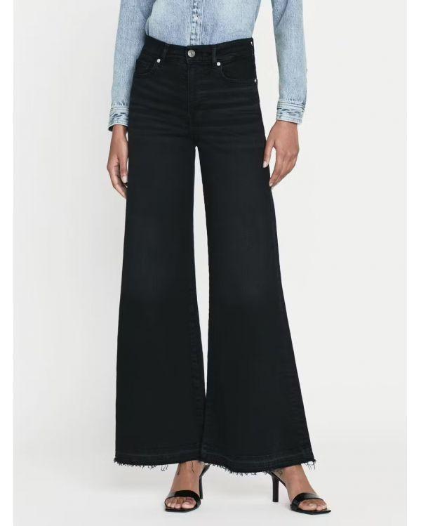 JEAN LE PALAZZO CROP RELEASED HEM BLACKTHORN