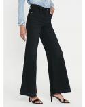 JEAN LE PALAZZO CROP RELEASED HEM BLACKTHORN