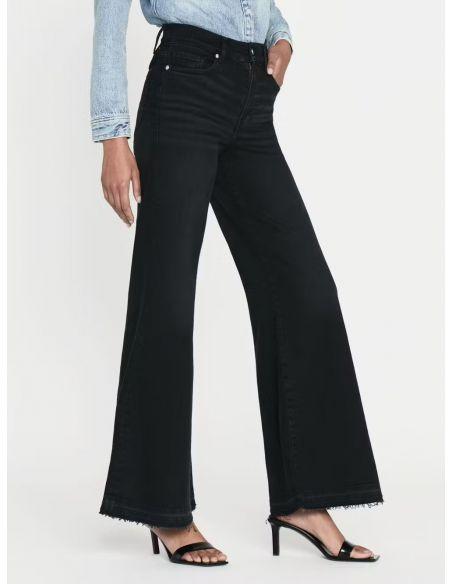 JEAN LE PALAZZO CROP RELEASED HEM BLACKTHORN