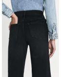 JEAN LE PALAZZO CROP RELEASED HEM BLACKTHORN