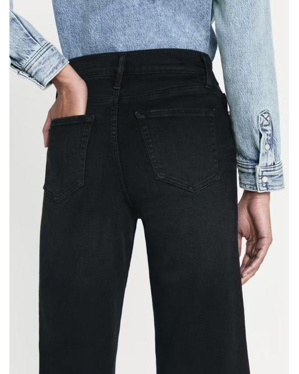 JEAN LE PALAZZO CROP RELEASED HEM BLACKTHORN