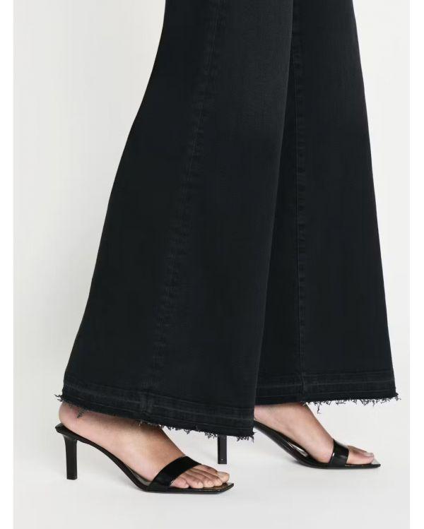 JEAN LE PALAZZO CROP RELEASED HEM BLACKTHORN